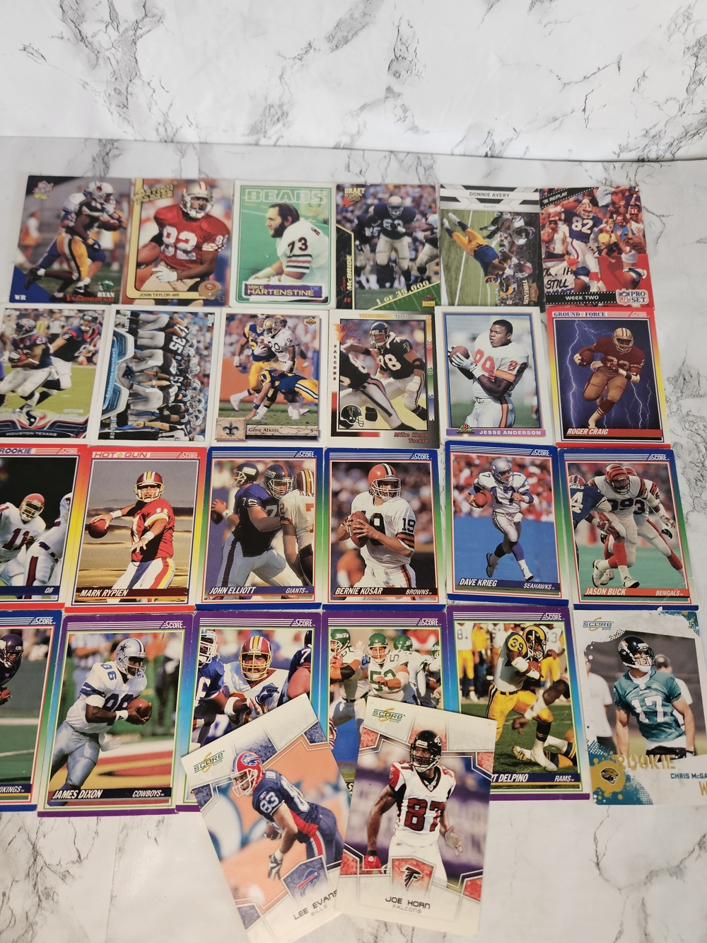 Assorted Vintage Football Trading Cards Lot